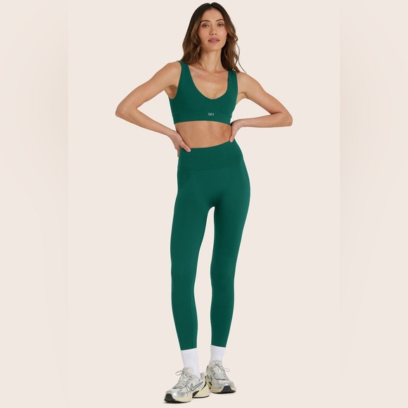 SET Active Sculpt-flex Power Leggings in mojito green size small - Picture 1 of 9